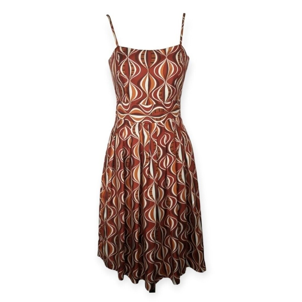 Zambelli Donna 100% Silk Print Pleated Dress